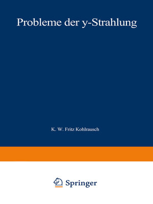 cover image of Probleme der γ-Strahlung
